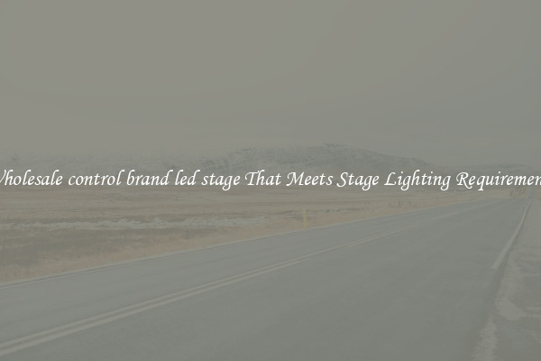 Wholesale control brand led stage That Meets Stage Lighting Requirements