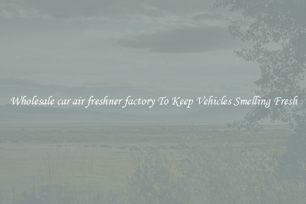 Wholesale car air freshner factory To Keep Vehicles Smelling Fresh