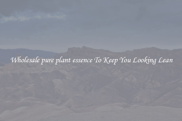 Wholesale pure plant essence To Keep You Looking Lean