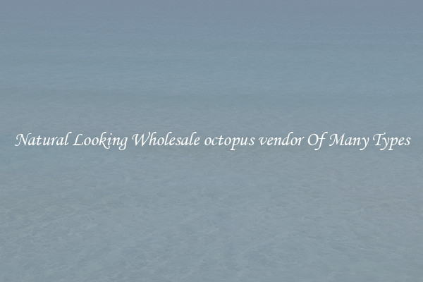 Natural Looking Wholesale octopus vendor Of Many Types