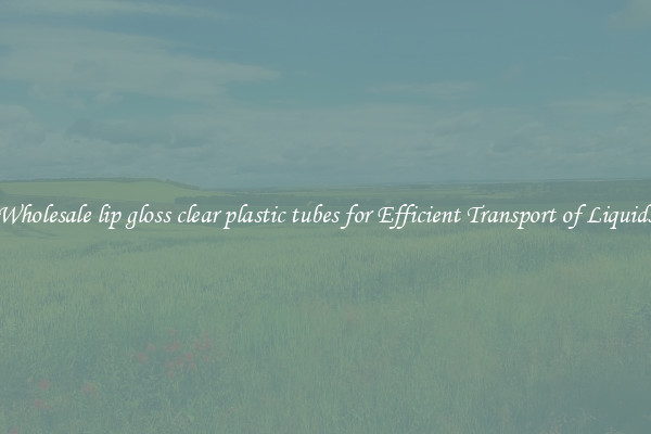 Wholesale lip gloss clear plastic tubes for Efficient Transport of Liquids