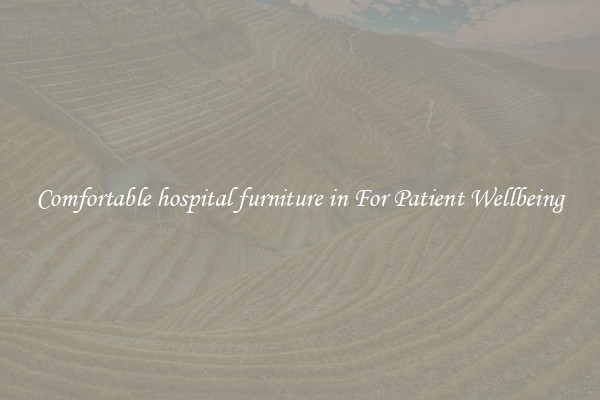 Comfortable hospital furniture in For Patient Wellbeing