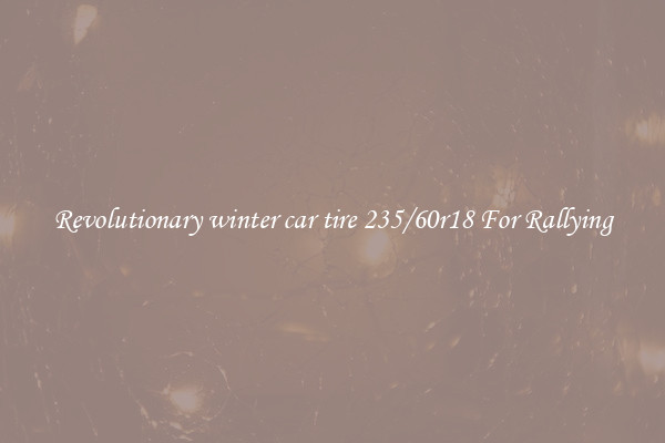 Revolutionary winter car tire 235/60r18 For Rallying