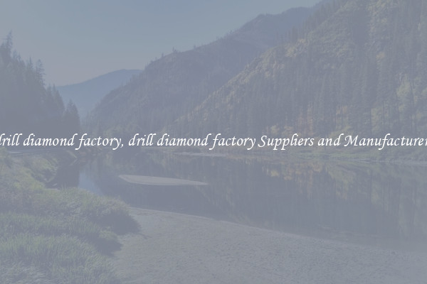 drill diamond factory, drill diamond factory Suppliers and Manufacturers