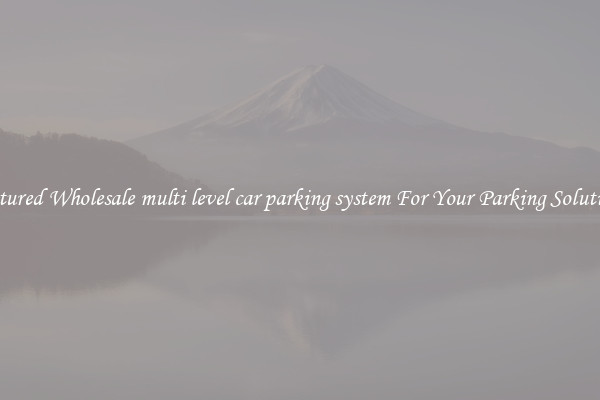 Featured Wholesale multi level car parking system For Your Parking Solutions 