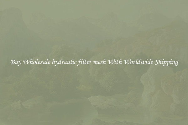  Buy Wholesale hydraulic filter mesh With Worldwide Shipping 