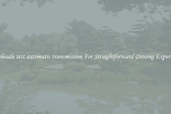 Wholesale test automatic transmission For Straightforward Driving Experience