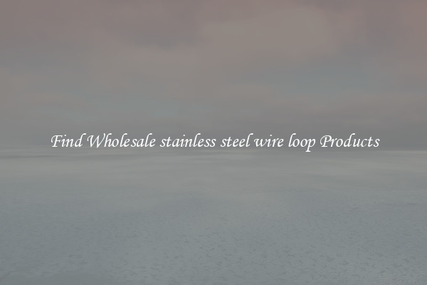 Find Wholesale stainless steel wire loop Products