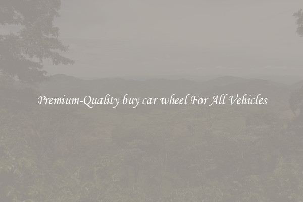 Premium-Quality buy car wheel For All Vehicles