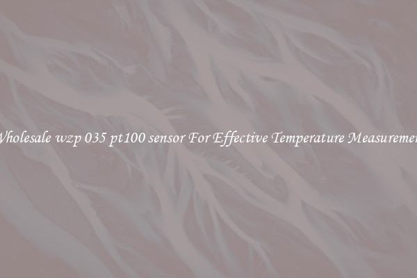 Wholesale wzp 035 pt100 sensor For Effective Temperature Measurement
