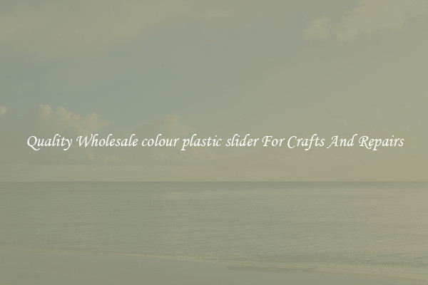 Quality Wholesale colour plastic slider For Crafts And Repairs