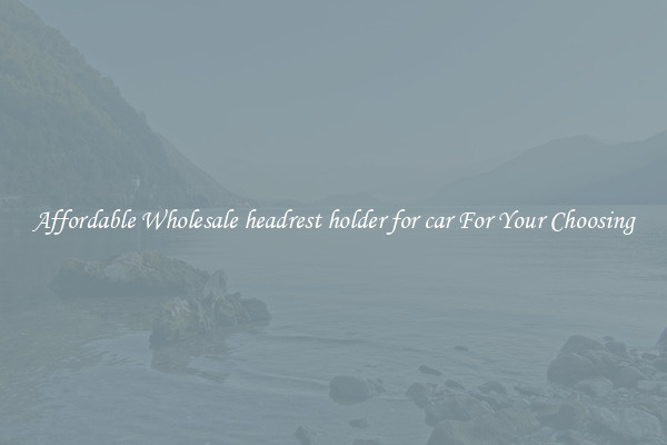 Affordable Wholesale headrest holder for car For Your Choosing