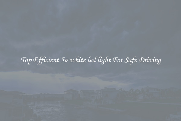 Top Efficient 5v white led light For Safe Driving