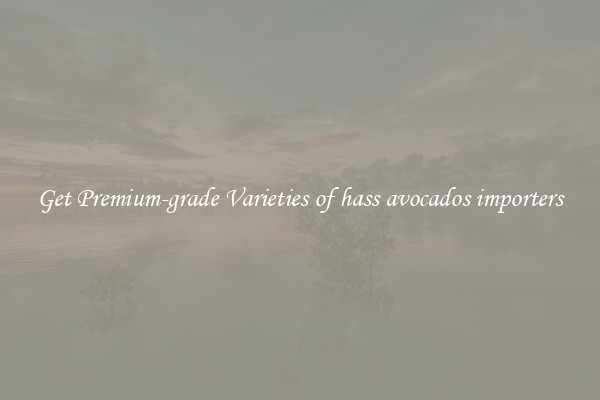 Get Premium-grade Varieties of hass avocados importers