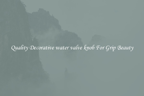 Quality Decorative water valve knob For Grip Beauty